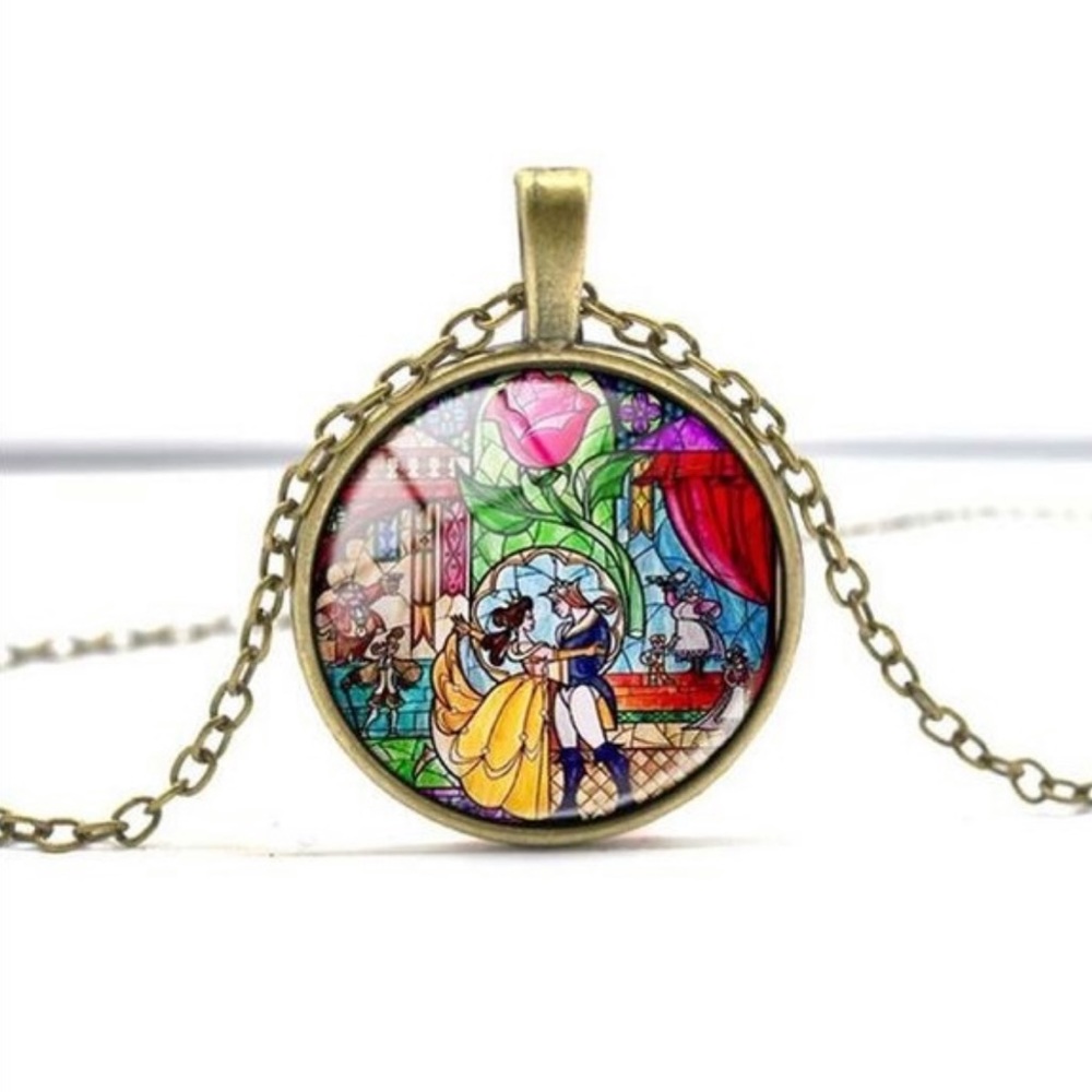 Beauty and the beast necklace